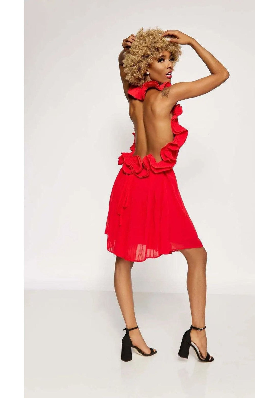 Rihanna Backless Red Party Dress - Fashion Elixir