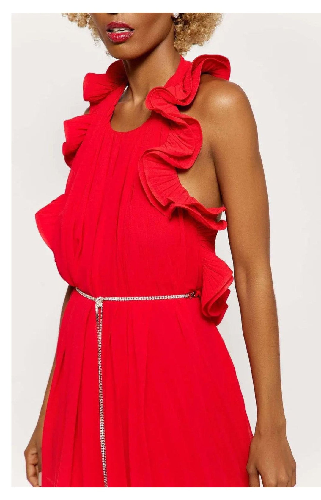 Rihanna Backless Red Party Dress - Fashion Elixir