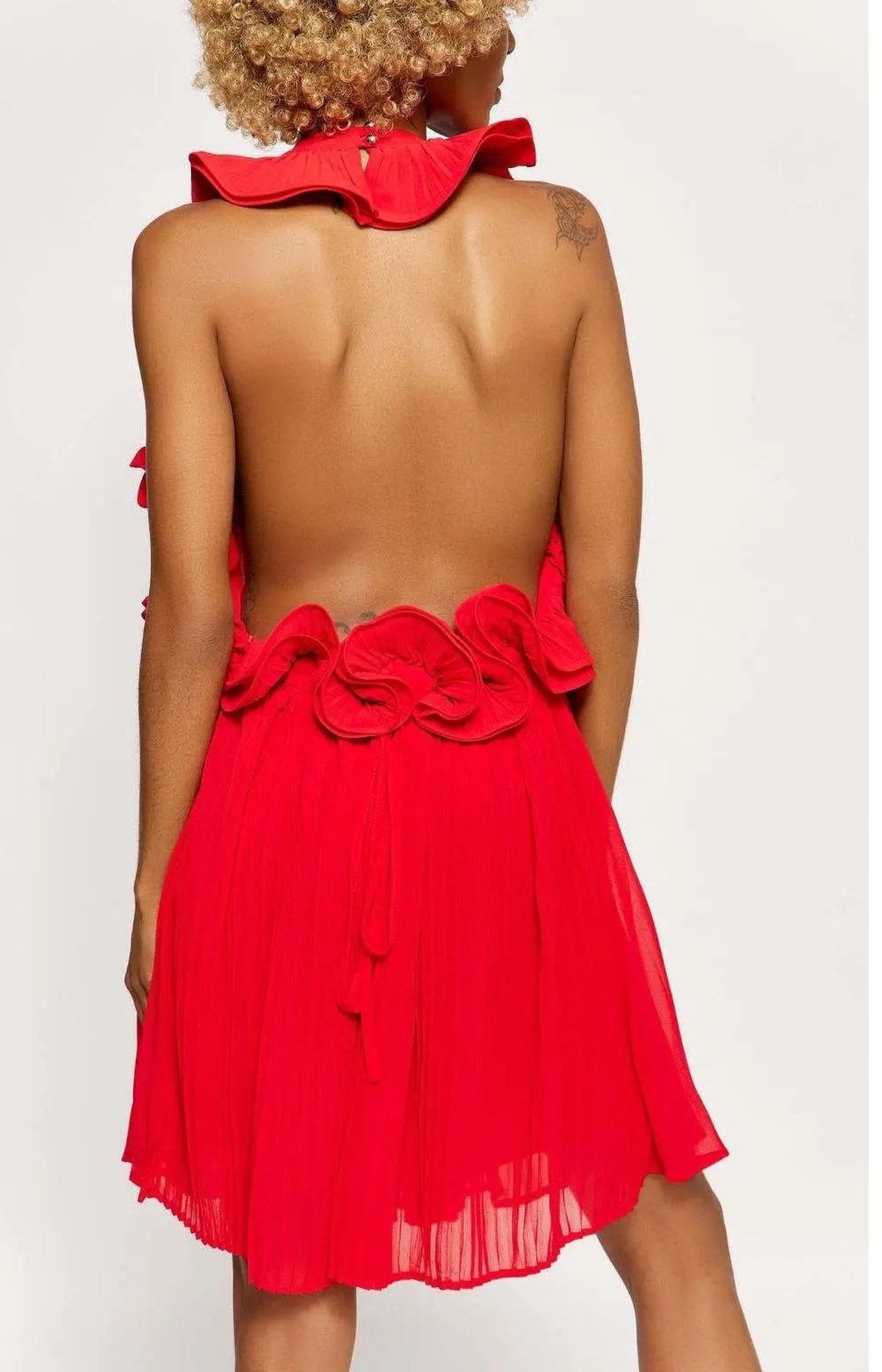Rihanna Backless Red Party Dress - Fashion Elixir
